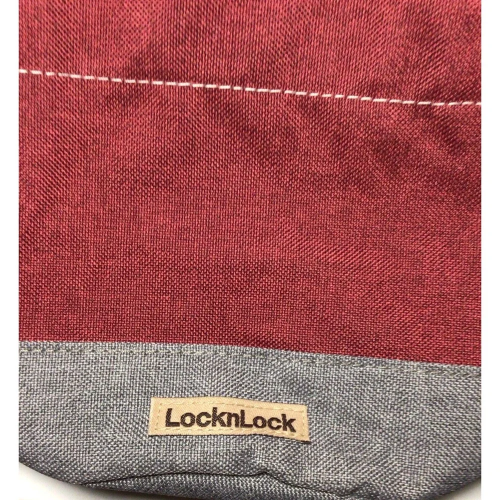 Lock N Lock Mini Drawstring Cavas Bag Brick/Grey ‎ 7x7x6